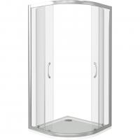 Душевой уголок GoodDoor LATTE R-80-C-WE 80x80 прозрачные стекла (без поддона) картинка