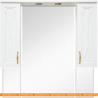 Шкаф с зеркалом Misty Амбра 100 П-Амб02100-0322Я (белая эмаль) картинка