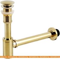 Сифон с переливом Pea Gold с клапаном Klik-Klak (без отверстия для перелива) картинка