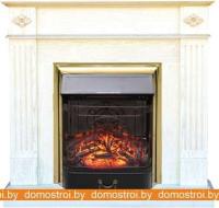Комплект камина Smolcom Brighton STD-ASP с Royal Flame Majestic FX M Brass (бел, золото) картинка