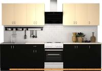 Кухня S-Company Клео лайт 2.6 (черный/песочный) картинка