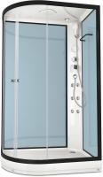 Душевая кабина Domani-Spa Delight 128 R 120x80 (прозрачное стекло / голубые стенки) с крышей с гидромассажем картинка