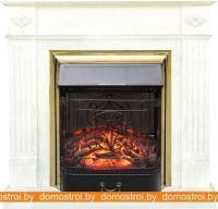 Комплект камина Smolcom Brighton STD-ASP с Royal Flame Majestic FX M Brass (белый дуб) картинка