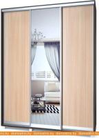 Шкаф-купе Modern Роланд 1700 (600) (дуб млечный/зеркало/венге) картинка