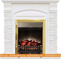 Комплект камина Smolcom Alioth New STD-ASP с RealFlame Fobos-S Lux BR (бьянко белый) картинка