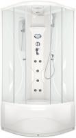 Душевая кабина Domani-Spa Elegance high 90x90 (прозрачное стекло / белые акриловые стенки) с крышей с гидромассажем картинка