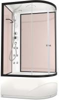 Душевая кабина Domani-Spa Delight 128 high L 120x80 (прозрачное стекло / розовые стенки) с крышей с гидромассажем картинка