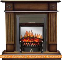 Комплект камина Smolcom Brighton STD-ASP с RealFlame Fobos-S Lux BL LT (дуб антик) картинка