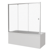 Шторка на ванну GoodDoor SCREEN WTW-130-G-CH 130x140 картинка