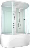 Душевая кабина Domani-Spa Neat high 150x80 (прозрачное стекло / белые стенки) с крышей с гидромассажем картинка