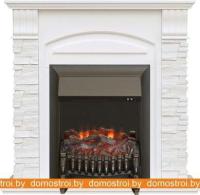 Комплект камина Smolcom Alioth New STD-ASP с RealFlame Fobos-S Lux BL LT (бьянко белый) картинка