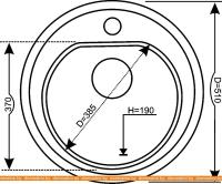 Кухонная мойка Polygran F-08 (песочный) картинка