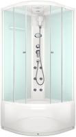 Душевая кабина Domani-Spa Delight 99 High 90x90 (прозрачное стекло / белые стенки) с крышей с гидромассажем картинка