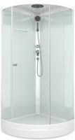 Душевая кабина Domani-Spa Simple 99 90x90 (прозрачное стекло / белые стенки) с крышей картинка
