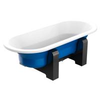 Стальная ванна BLB Duo Comfort Oval Woodline 180x80 синий металлик картинка