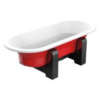 Стальная ванна BLB Duo Comfort Oval Woodline 180x80 красный металлик картинка