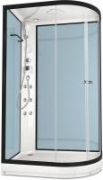 Душевая кабина Domani-Spa Delight 128 L 120x80 (прозрачное стекло / голубые стенки) с крышей с гидромассажем картинка