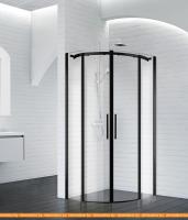 Душевой уголок BelBagno Acqua-R-2-90-C-NERO (прозрачное стекло) картинка