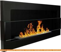 Биокамин BiokominkiGMT 900x400 (черный структурный, со стеклом) картинка