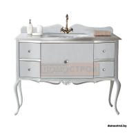 Тумба BelBagno ROCOCO Classico 120 белая глянцевый, исполнение ручек золото картинка