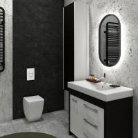 Зеркало c LED подсветкой Континент Prime Black LED 45x80 картинка