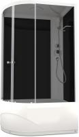 Душевая кабина Domani-Spa Delight 128 high 120x80 R (тонированное стекло / черные стенки) картинка
