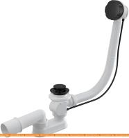 Сифон с переливом Alcaplast A55Black картинка