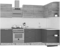 Кухня Интермебель Микс Топ-13 2.1x1.5м прав (дуб кр зол-графит сер-дуб кр зол) картинка