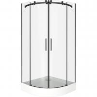 Душевой уголок GoodDoor GALAXY R-TD-90-C-B 90x90 стекла прозрачные (без поддона) картинка