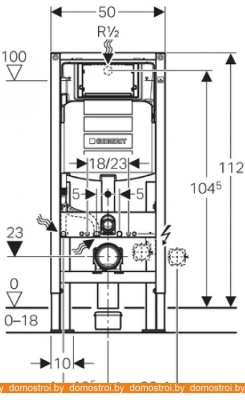 Система инсталляции Geberit DuoFix Up 320 111.380.00.5 (усиленная) фотография