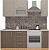 Кухня ВерсоМебель ВерсоЛайн 2-1.4 (крослайн латте/крослайн карамель) картинка