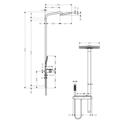 Душевая стойка Hansgrohe Raindance E Showerpipe [27149000] фотография