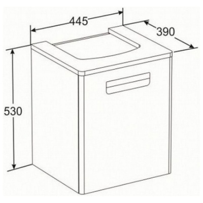 Тумба под умывальник Roca The Gap 45 ZRU9302743 фиолетовая фотография