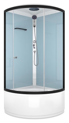 Душевая кабина Domani-Spa Simple high 90x90 (прозрачное стекло / голубые стенки) фотография