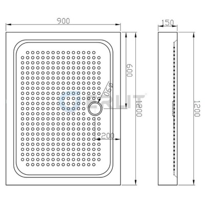 Акриловый поддон Erlit ER 120H 120x90 фотография