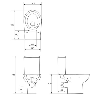 Напольный унитаз Cersanit Nature New Clean On 011 [KO-NTR011-3/5-COn-DL] с сиденьем микролифт фотография