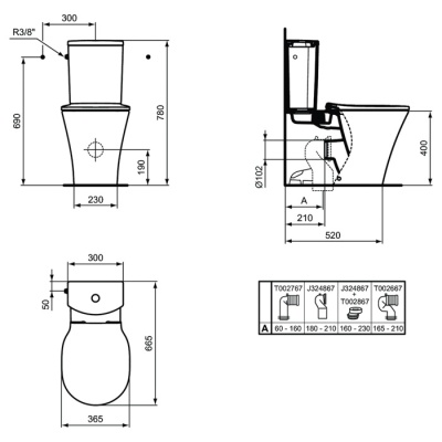 Напольный унитаз Ideal Standard Connect Air AquaBlade E013701 фотография