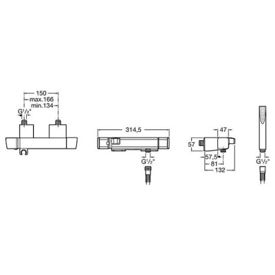 Смеситель для душа Roca Thesis 5A1350C00 фотография