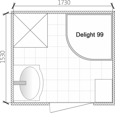 Душевая кабина Domani-Spa Delight 99 90x90 (тонированное стекло / черные стенки) фотография