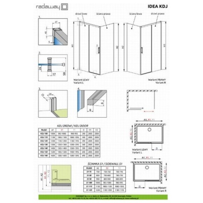 Душевая дверь Radaway Idea KDJ L/R [387045-01-01] 150x205 фотография