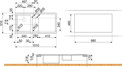 Кухонная мойка Smeg LFT102S фотография