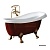Акриловая ванна BelBagno BB04-ROS-CRM 170x80 бордо хром картинка