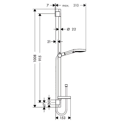 Душевая стойка Hansgrohe Raindance Select S 120/Unica [26631400] фотография