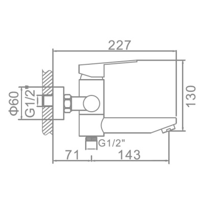 Смеситель для ванны Ledeme L73103 фотография