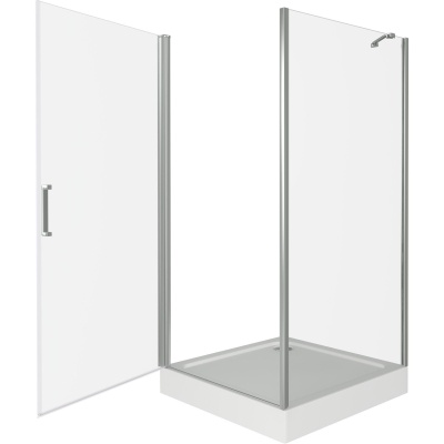 Душевой уголок GoodDoor FANTASY CR-100-С-CH 100x100 стекла прозрачные (без поддона) фотография