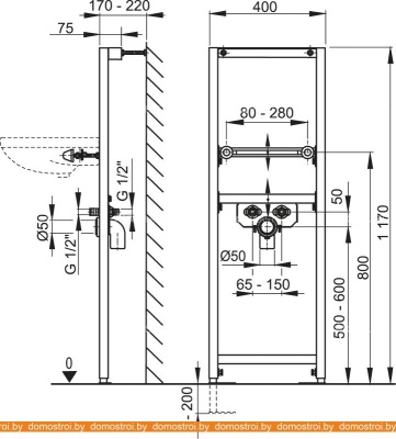 Система инсталляции Alcaplast A104/1200 фотография