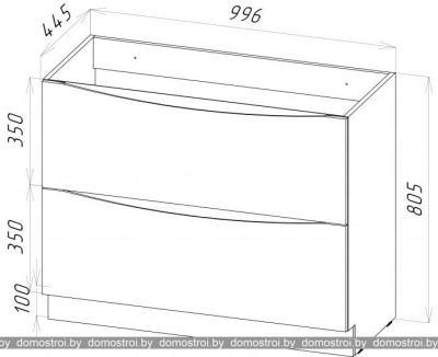 Тумба под умывальник BelBagno Marino-1000-2C-PIA-BL-P (bianco lucido) фотография