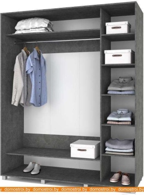 Шкаф-купе Modern Роланд Р68 + Р38 (камень темный) фотография