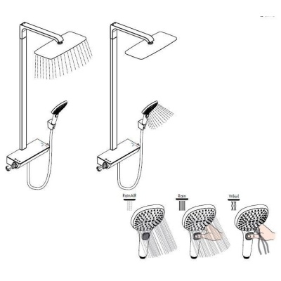 Душевая стойка Hansgrohe Raindance Select E 360 Showerpipe [27112400] фотография