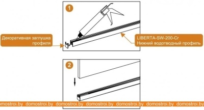 Душевая стенка Cezares Liberta-L-1-100-Br-Nero фотография